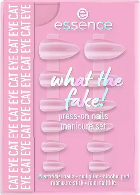 Produktbild von Essence - What the Fake! Press-On Nägel Maniküre-Set - 02 CAT EYE