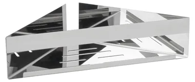 Immagine prodotto di WENKO Turbo-Loc® Ripiano angolare Genova Shine, fissaggio senza forature con speciale cuscinetto adesivo, argento lucido