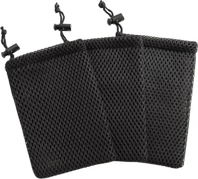 Immagine prodotto di Borsa in rete di nylon da 5 x 3,5 pollici, kit da viaggio con organizer per piccoli oggetti, caricabatterie per MP3 e auricolari.