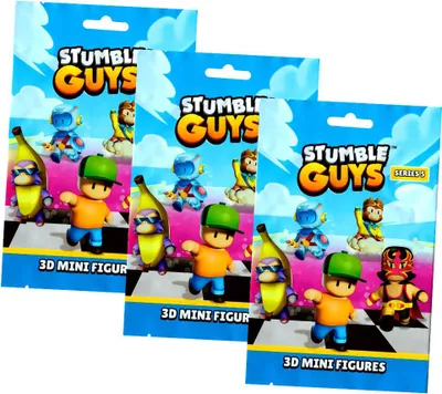 Produktbild von Stumble Guys 3D Sammelfiguren Serie 5 - Chrome Figur - 3 Tüten