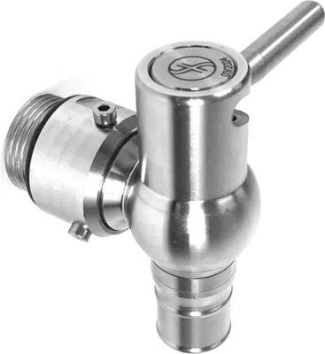 Produktbild von Hochwertiger Edelstahl Kugelhahn Auslaufhahn V2A 1" Gewinde und Auslaufbogen