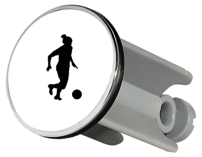 Produktbild von Waschbeckenstöpsel Fußball 4cm höhenverstellbar Abflussstopfen Geschenkidee