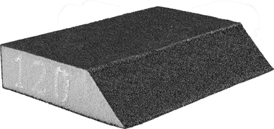 Produktbild von GRAPHITE Schrägkantenschwamm 125 x 25 x 90 mm, Körnung K80/120/180 - K120
