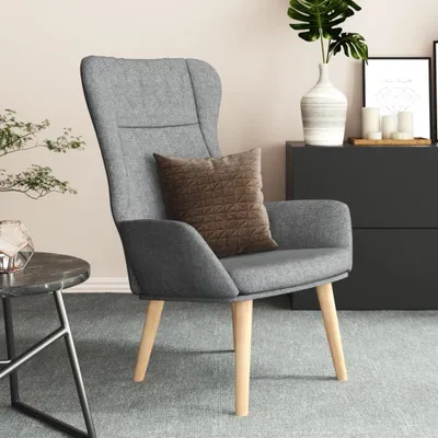 Produktbild von The Living Store Relaxsessel Hellgrau Stoff