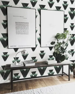 Produktbild von Coloray Fototapete 416x254 cm Latextapete Magicstick - Doppelte Dreiecke geometrisch
