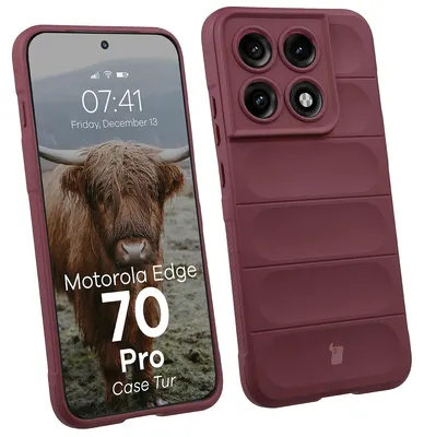 Produktbild von Robuste Handyhülle für Motorola Edge 70 Pro, Bizon Case Tur, Burgunderrot