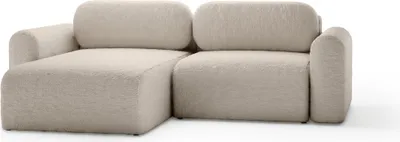 Produktbild von FEDVE Ecksofa Eckcouch Thekla Mini L Form Universell Sofa mit Schlaffunktion Bettkästen Couch Sofagarnitur Beige (Anthology 02)