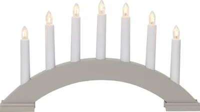 Produktbild von Star Trading 283-17, Leichte Dekorationsfigur, Beige, IP20, Weiß, 7 Glühbirne(n), E10