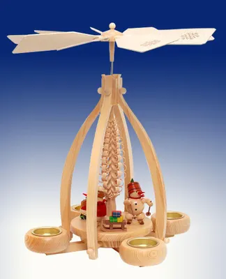 Produktbild von Tischpyramide Schneemänner natur BxHxt 22x35x23cm NEU