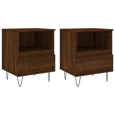 Produktbild von Nachttische 2 Stk. Braun Eichen-Optik 40x35x50 cm Holzwerkstoff
