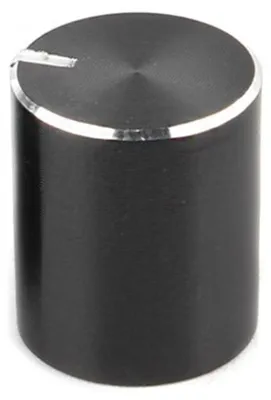 Potentiometerknöpfe, 10 St., 6 mm Achse, schwarz, 15x10 mm