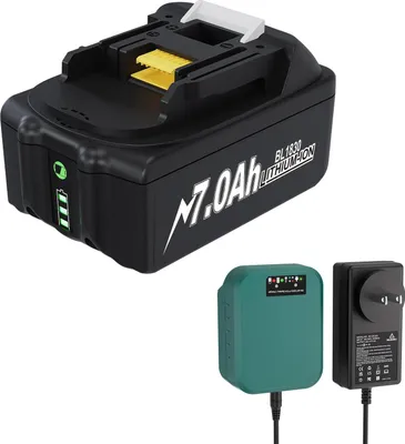 Produktbild von BL1830 18V Akku, 7000 mAh Li-Ion 18650, dunkelgrau, kompatibel mit Makita LXT/BL1860