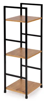 Obrázek produktu pro ModernHome CWJ302480L Dřevěný regál s kovovým rámem a 3 policemi, 80 x 23,5 x 29 cm