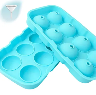 Immagine prodotto di Stampo in silicone per cubetti di ghiaccio con coperchio, per 8 cubetti, senza BPA