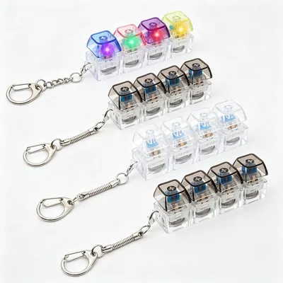 Productafbeelding van Toetsenbord fidget speelgoed - Set van 4 - Toetsenbord fidget toys volwassenen met ledlicht - Mini-toetsenbord 4 toetsen