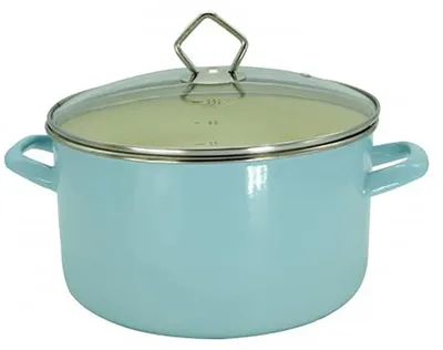 Fleischpfanne 24 cm, 4,2 l, Edelstahl, Emaille, für Induktion