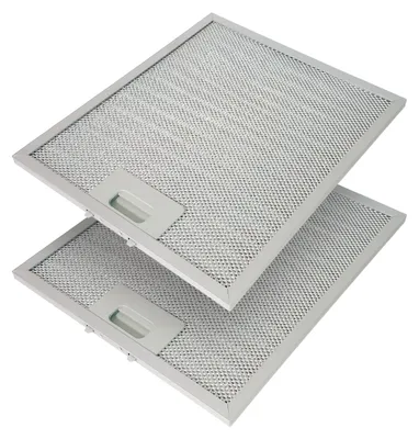 Image de Filtre à graisse métallique pour hotte aspirante, dimensions 300 x 250 mm, lot de 2