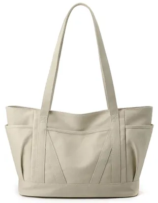 Image de Omgoods - Grand sac cabas en toile avec fermeture éclair