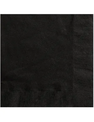 Image de Serviettes en papier accessoires Halloween noir 25 x 25 cm