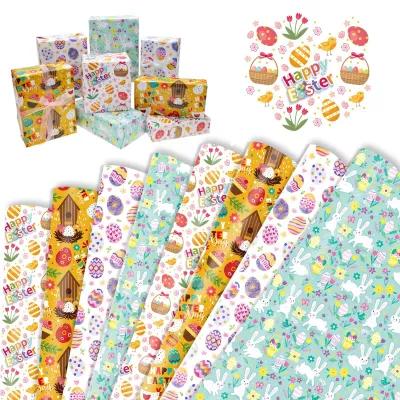 Immagine prodotto di Solidchoice - Carta da regalo per Pasqua, confezione da 8 pezzi, dimensioni 50 x 70 cm