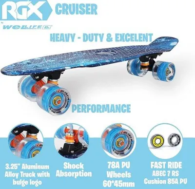Immagine prodotto di Skateboard con ruote inPoliuretanoda 22 pollici con luci LED