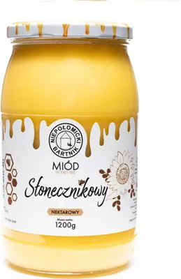 Produktbild von Sonnenblumennhonig 1200g - Cremiger Sonnenblumennhonig Roh und Frisch Honig aus der Imkerei Bienenhaltung