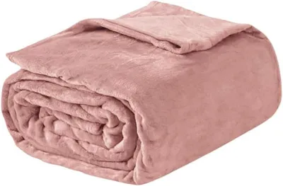 Produktbild von Atmungsaktive Wende-Kuscheldecke, Weich & Warm, Rosa, Hautfreundlich, Ganzjährig