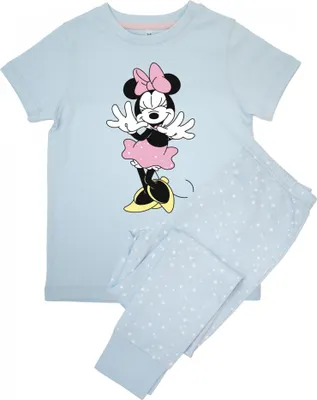 Produktbild von Disney - Schlafanzug mit langer Hose für Mädchen kurzärmlig BI53867 (128) (Babyblau)