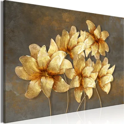 Produktbild von Modernes Wandbild b-C-0726-b-a (120x80 cm) - 1 Teilig Bilder Fotografie auf Leinwand Foto Bild Dekoration Wand Bilder Kunstdruck BLUMEN BRAUN