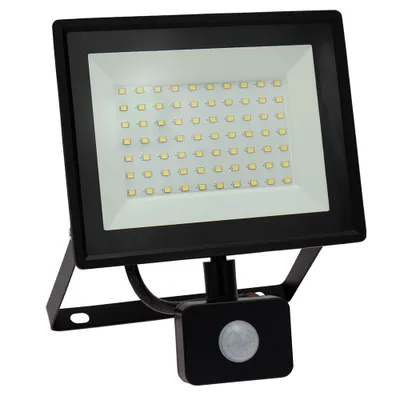 Produktbild von Spectrum LED Fluter Noctis Lux 3 Schwarz IP44 50W 4500lm Neutralweiß 4000K mit Bewegungsmelder