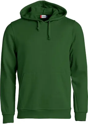 Produktbild von Basic Kapuzenpullover mit Kängurutasche, Rippbündchen und Kopfhörer-Ausgang