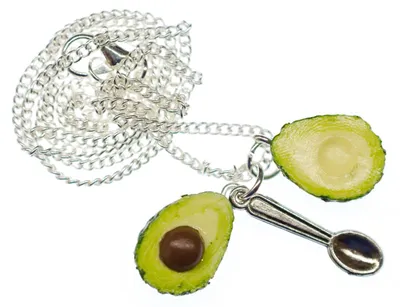 Produktbild von Avocado Kette Halskette Miniblings Kette 45cm versilbert Gemüse Sommer Urlaub