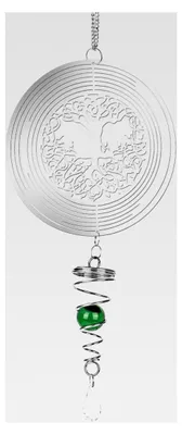 Produktbild von 3D Hängender Windspinner Vogelschreck 20cm Vogelabwehr Edelstahl Windspiel Regenbogen Leicht Drehendes Kinetic Windmobile Metallkunst