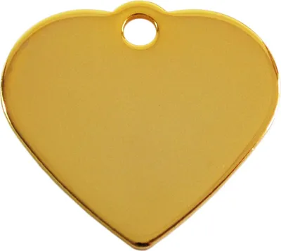 Produktbild von Adressanhänger mit Gravur - Herz - klein - gold