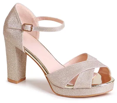 Produktbild von topschuhe24 3231 Damen Glitzer Riemchen Sandaletten Hochzeit, Farbe:Gold, Größe:38 EU