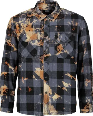 Produktbild von Rock Rebel by EMP Herren blau/schwarzes Flanellhemd mit Manschettenärmeln XL