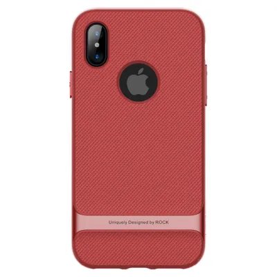 Obrázok produktu pre Originálne ochranné puzdrá ROCK pre smartfóny kryt ochranný zadný kryt, značka zariadenia:Apple, typ položky:Red Royce Series TPU Silicone, model mobilného telefónu:iPhone X / XS 5,8 palca