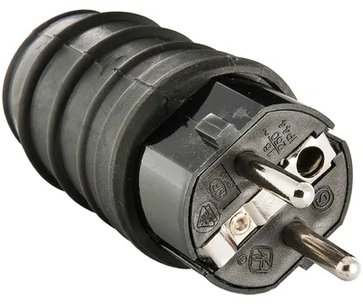 Produktbild von ZENITECH wasserdichter Stecker IP44 16A 2P + T schwarz