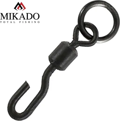 Produktbild von 10 x MIKADO Ronnie Rig Swivel Wirbel Karpfenwirbel #11 schwarz