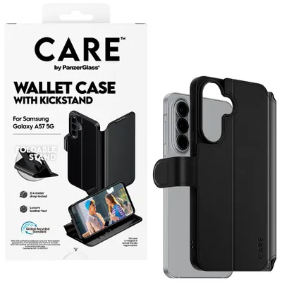 Produktbild von PanzerGlass CARE™ by ® Wallet Case m. Kickstand Samsung Galaxy A57 5G, Cover, Samsung, Samsung - Galaxy A57 5G, 17 cm (6.7"), Transparent
