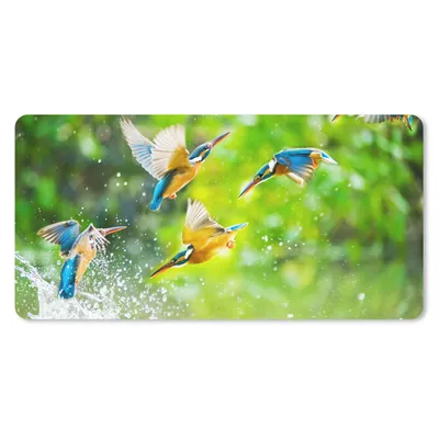 Produktbild von MuchoWow® Schreibtischunterlage Vögel - Eisvogel - Tiere - Wasser 80x40 cm - XXL Mauspad - Gaming Mauspad