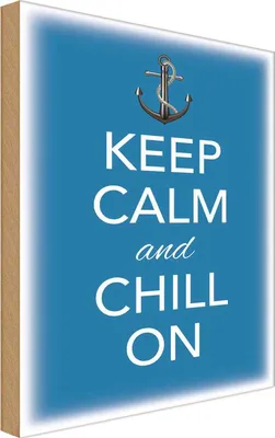 Produktbild von vianmo Holzschild 30x20 cm Keep Calm and chill on