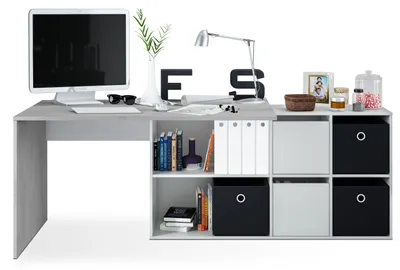 Produktbild von Schreibtisch - Weiß 139x136x74h cm