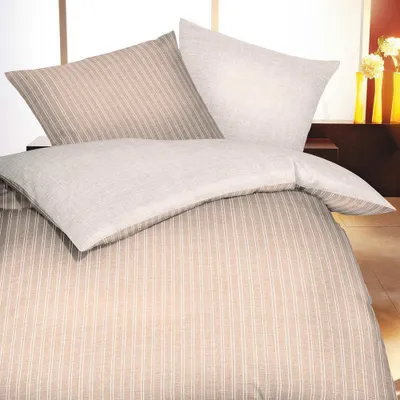 Produktbild von Traumschlaf Biber Bettwäsche Eternity Combo natur 200x200 cm + 2x 80x80 cm