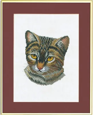 Produktbild von Eva Rosenstand Kreuzstich Set "Katze", Zählmuster, 28x35cm