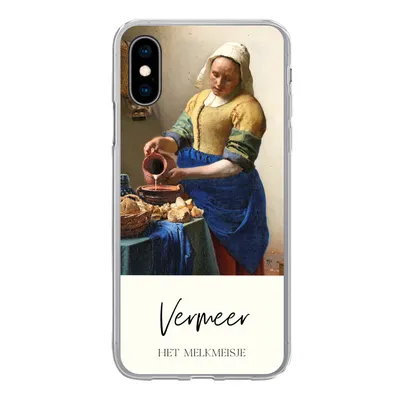 Produktbild von MuchoWow® Handyhülle Schutzhülle Hülle für iPhone X Kunst - Milchmädchen - Vermeer Silikon Softcase Handy Hülle - Handyhülle
