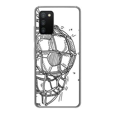 Produktbild von MuchoWow® Handyhülle Schutzhülle Hülle für Samsung Galaxy A03s Eine Illustration eines Fußballschusses ins Tor - Jungen - Mädchen - Kinder Silikon Softcase Handy Hülle - Schutz