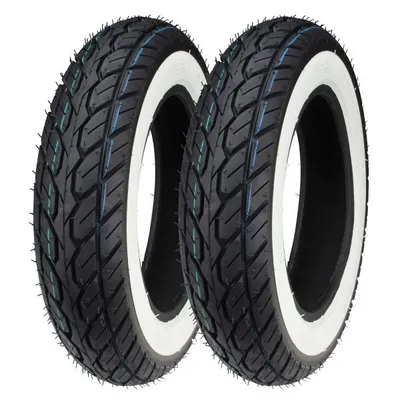 Produktbild von 2x Weißwandreifen Kenda K418 3.50-10 (3 1/2 x 10) 51J TL – Hochwertiger Rollerreifen für klassische Optik