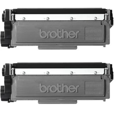 Image de Brother TN2320 TWIN - Pack de 2 - à rendement élevé - noir - original - cartouche de toner - pour Brother DCP-L2500, L2520, L2560, HL-L2300, L2340, L2360, L2365, MFC-L2700, L2720, L2740