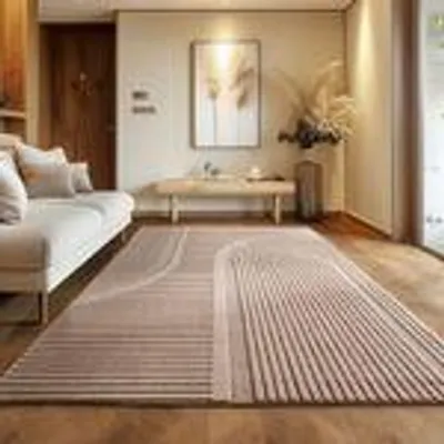 Obrázek produktu pro Skandinávský koberec Boho do obývacího pokoje Jednobarevný béžový a krémový pratelný koberec, velikost: 160 x 230 cm, Barva: Béžová-2